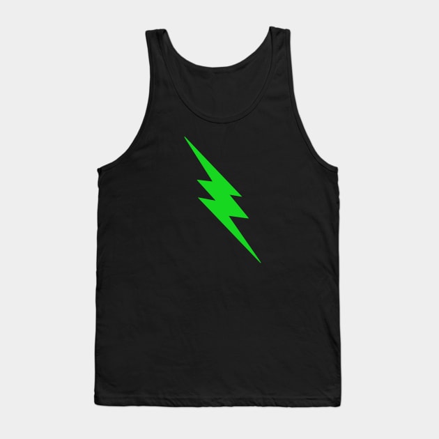 Green Lightning Bolt Tank Top by SpaceAlienTees